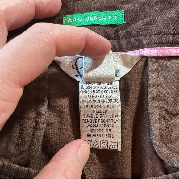 Lilly Pulitzer White Label Palm Beach Fit Brown Corduroy Pants - Picture 9 of 9